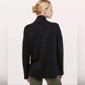 lululemon Principal Dancer Funnel Neck Sweater / Black / Wool Blend / Size 4